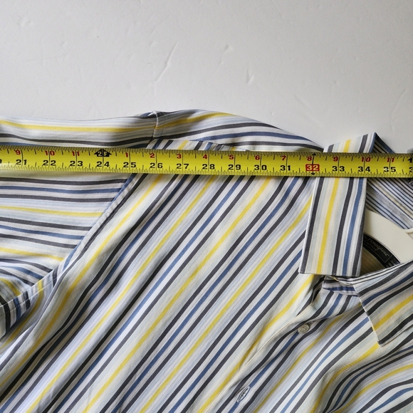 SALVATORE FERRAGAMO Striped Button Down Shirt. - Picture 12 of 13